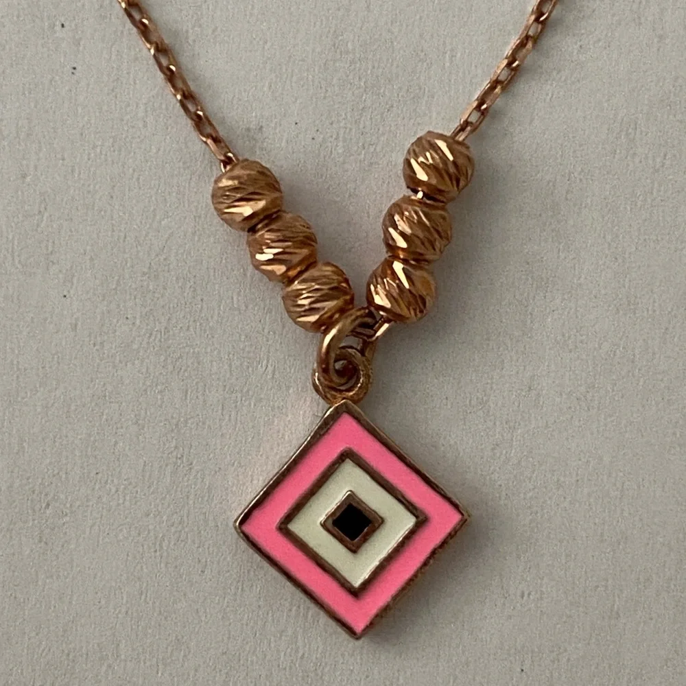 Reversible 925 silver necklace handmade evil eye